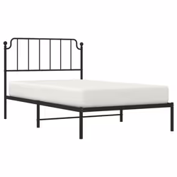 Giroletto con Testiera in Metallo Nero 107x203 cmcod mxl 84587 - Vista aggiuntiva 3