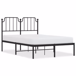 vidaXL Giroletto con Testiera in Metallo Nero 120x190 cm - Vista aggiuntiva 2