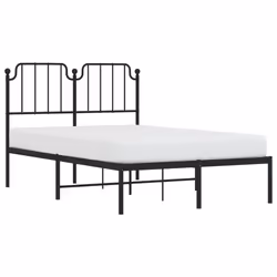 vidaXL Giroletto con Testiera in Metallo Nero 120x190 cm - Vista aggiuntiva 3