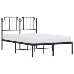 Giroletto con Testiera in Metallo Nero 120x200 cmcod mxl 132513 - Vista aggiuntiva 3