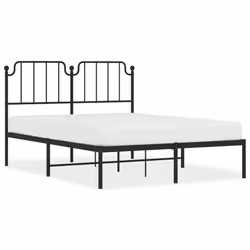 Giroletto con Testiera in Metallo Nero 140x190 cmcod mxl 132506 - Vista aggiuntiva 2