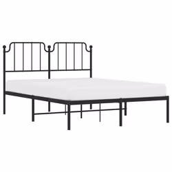 Giroletto con Testiera in Metallo Nero 140x190 cmcod mxl 132506 - Vista aggiuntiva 3