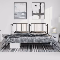 Giroletto con Testiera in Metallo Nero 193x203 cmcod mxl 132507 - Vista aggiuntiva 3
