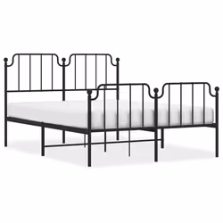 Giroletto con Testiera e Pediera Metallo Nero 140x190 cmcod mxl 108549 - Vista aggiuntiva 2