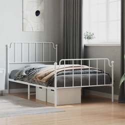 Giroletto con Testiera e Pediera Metallo Bianco 107x203 cmcod mxl 84599