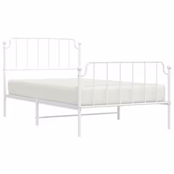 Giroletto con Testiera e Pediera Metallo Bianco 107x203 cmcod mxl 84599 - Vista aggiuntiva 3