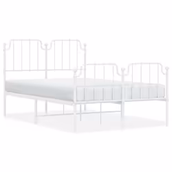 Giroletto con Testiera e Pediera Metallo Bianco 120x200 cmcod mxl 91146 - Vista aggiuntiva 2