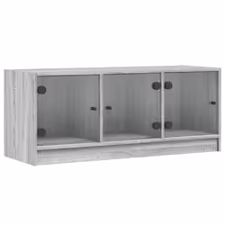 Mobile Porta TV con Ante in Vetro Grigio Sonoma 102x37x42 cmcod mxl 87259 - Vista aggiuntiva 2