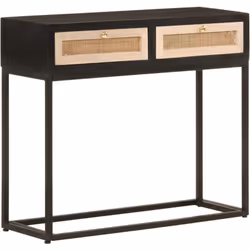 Questo tavolo consolle in legno sarà un complemento pratico al vostro arredamento. Legno massello di mango: Il legno massello ...