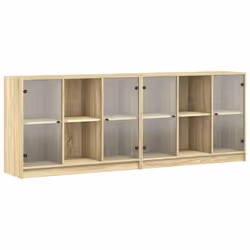 vidaXL Libreria con Ante Rovere Sonoma 204x37x75 cm Legno Multistrato - Vista aggiuntiva 2