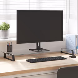 Questo pratico supporto per monitor con un design minimalista, aggiungerà un tocco moderno al vostro arredamento. Materiale r ...