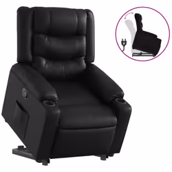 VidaXL 3206551, Ecopelle, Nero, Schiuma, 110 kg, 770 mm, 930 mm