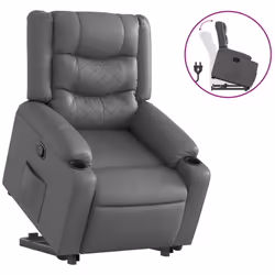 VidaXL 3206554, Ecopelle, Grigio, Schiuma, 110 kg, 770 mm, 930 mm