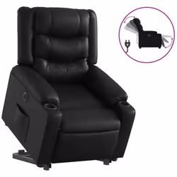VidaXL 3206559, Ecopelle, Nero, Schiuma, 110 kg, 770 mm, 930 mm