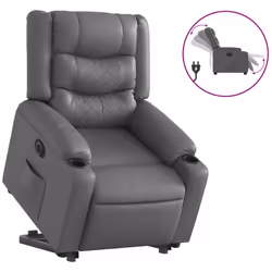 VidaXL 3206562, Ecopelle, Grigio, Schiuma, 110 kg, 770 mm, 930 mm