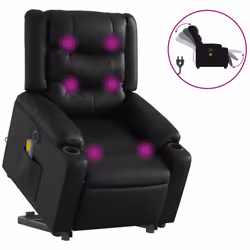 VidaXL 3206563, Ecopelle, Nero, Schiuma, 110 kg, 770 mm, 930 mm