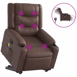 VidaXL 3206565, Ecopelle, Marrone, Schiuma, 110 kg, 770 mm, 930 mm