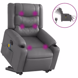 VidaXL 3206566, Ecopelle, Grigio, Schiuma, 110 kg, 770 mm, 930 mm