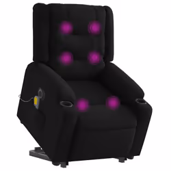Poltrona Alzapersona Massaggiante Elettrica Nera in Tessutocod mxl 133098 - Vista aggiuntiva 3