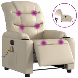 VidaXL 3206593, Ecopelle, Crema, Schiuma, 110 kg, 755 mm, 930 mm