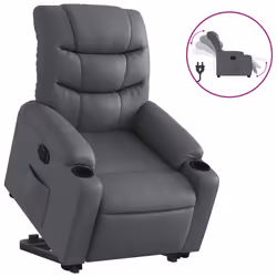 VidaXL 3206616, Ecopelle, Grigio, Schiuma, 110 kg, 755 mm, 930 mm