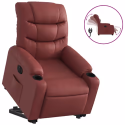 VidaXL 3206617, Ecopelle, Rosso, Schiuma, 110 kg, 755 mm, 930 mm