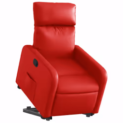 Poltrona Alzapersona Reclinabile Rosso in Similpellecod mxl 109134 - Vista aggiuntiva 3