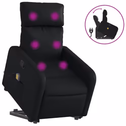 VidaXL 3206756, Ecopelle, Nero, Schiuma, 110 kg, 50 cm, 55,5 cm