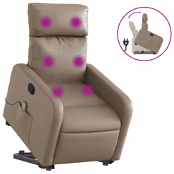 VidaXL 3206762, Ecopelle, Cappuccino, Schiuma, 110 kg, 50 cm, 55,5 cm