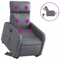 VidaXL 3206766, Ecopelle, Grigio, Schiuma, 110 kg, 50 cm, 55,5 cm