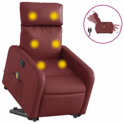 VidaXL 3206774, Ecopelle, Rosso, Schiuma, 110 kg, 50 cm, 55,5 cm