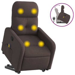 VidaXL 3206809 sedia massaggiante elettrica Marrone scuro Tessuto