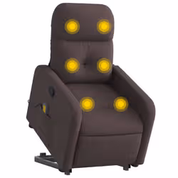 VidaXL 3206809 sedia massaggiante elettrica Marrone scuro Tessuto - Vista aggiuntiva 3