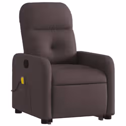 VidaXL 3206809 sedia massaggiante elettrica Marrone scuro Tessuto - Vista aggiuntiva 4