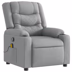 VidaXL 3206835 sedia massaggiante elettrica Grigio chiaro Tessuto - Vista aggiuntiva 3