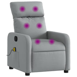 VidaXL 3206863 sedia massaggiante elettrica Grigio chiaro Tessuto