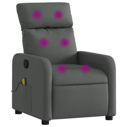 VidaXL 3206864 sedia massaggiante elettrica Grigio scuro Tessuto