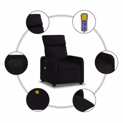 VidaXL 3206865 sedia massaggiante elettrica Nero Tessuto - Vista aggiuntiva 5