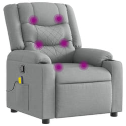 VidaXL 3206891 sedia massaggiante elettrica Grigio chiaro Tessuto