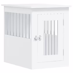 Gabbia Cani da Arredamento Bianca 45x62x59cm Legno Multistratocod mxl 132462 - Vista aggiuntiva 2