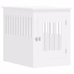 Gabbia Cani da Arredamento Bianca 55x80x68cm Legno Multistratocod mxl 132464 - Vista aggiuntiva 2