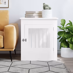 Gabbia Cani Arredamento Bianca 64,5x80x71cm Legno Multistratocod mxl 109590 - Vista aggiuntiva 3