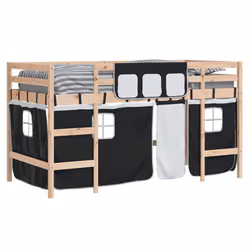 VidaXL 3206955 lettino per bambini Nero, Bianco Poliestere - Vista aggiuntiva 4