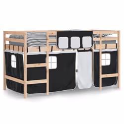 VidaXL 3206964 lettino per bambini Nero, Bianco Poliestere