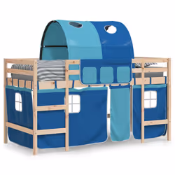 VidaXL 3206983 lettino per bambini Blu Poliestere - Vista aggiuntiva 3