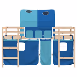 VidaXL 3206983 lettino per bambini Blu Poliestere - Vista aggiuntiva 4