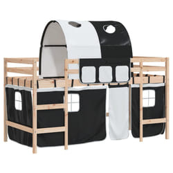 VidaXL 3206991 lettino per bambini Nero, Bianco Poliestere