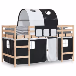 VidaXL 3206991 lettino per bambini Nero, Bianco Poliestere
