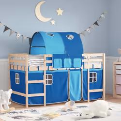 VidaXL 3206992 lettino per bambini Blu Poliestere - Vista aggiuntiva 2