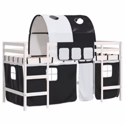 VidaXL 3207003, Nero, Bianco, Poliestere, 90 x 190 mm, 1 pz